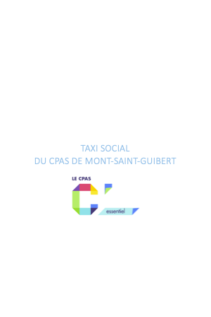 Taxi social de la commune de Mont-Saint-Guibert - 1