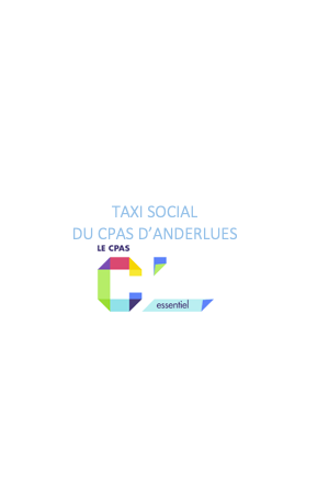 Taxi social de la commune d'Anderlues - 1