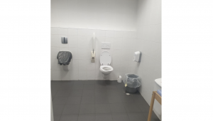 Toilette PMR du MediaMarkt de Braine l'Alleud